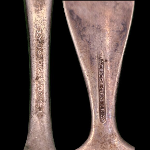 Vintage Pre-1939 Disney Silver-plated Mickey Mouse Spoon and Minnie Mouse Fork - Picture 4 of 6